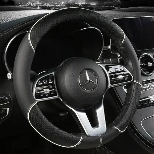 Full leather stitching line car steering wheel ver, Three-di