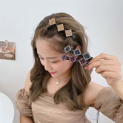 New Korean Acrylic Crystal Flowers Hair Clip For Girls Rhine