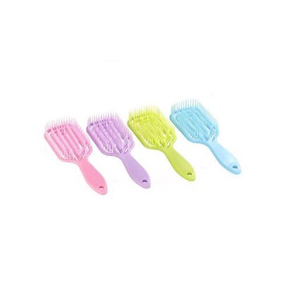 Square Hollow Hair Scalp Massage Comb Portable Wet Dry