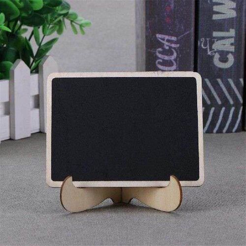 Mini Wooden Chalkboard Stand Message Boards Blackboard for