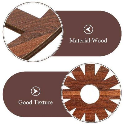 2 Pcs Wooden Wheel Decoration Versatile Wall Office