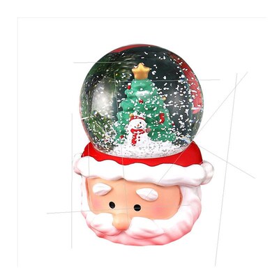 Santa Claus mini crystal ball resin Christmas gift圣诞水晶球