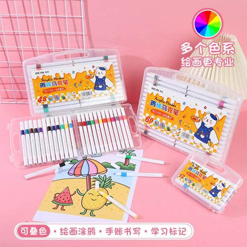 21/25 Color Permanent Acrylic Paint Marker Pens for Fabric C