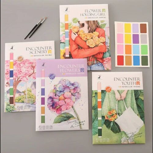 Portable Kids Watercolor Painting Book Gouache Graffiti Colo
