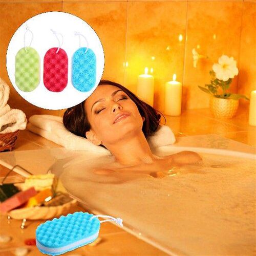 3 Pcs Three Layer Bath Sponge Soft Skin Body Scrub Cleaning