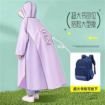 Kids raincoat with schoolbag for students raincoat