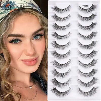 Fake Eyelashes 3/6/10 Pairs Half Lashes Cat Eyelash Natural