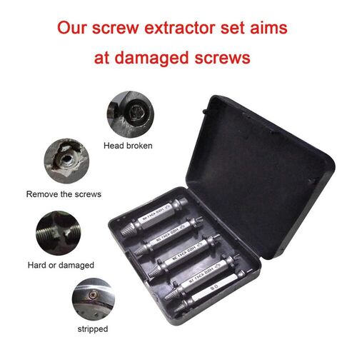 NINDEJIN 5pcs Damaged Screw Extractor Drill Bit Extractor Dr