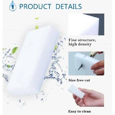 100pcs/Lot Magic Sponge Eraser White Melamine Sponge For