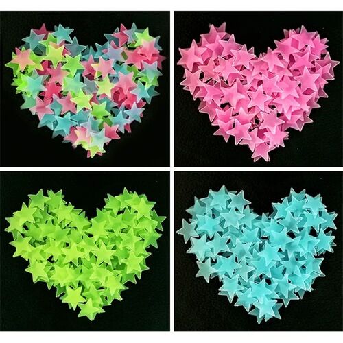 100pcs/bag 3cm Luminous In The Dark Toys Luminous Star ers B
