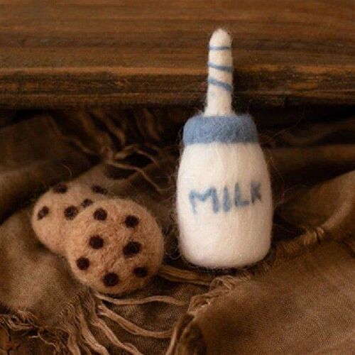 DIY Baby Wool Felt Milk Bottle+Cookies Decorations Newborn