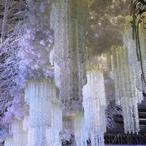 20/40/60PCS Artificial Silk Wisteria Flower Fake Hanging
