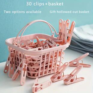 30 windproof clips, clothespins, underwear, socks, plastic c