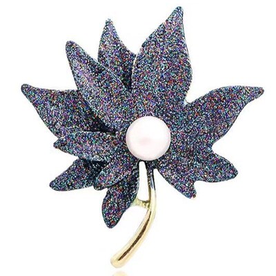 Stylish Oildrop Brooch Elegant Womens Maple Leaf Pin Antigla