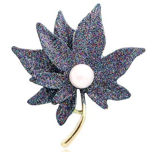Stylish Oildrop Brooch Elegant Womens Maple Leaf Pin Antigla