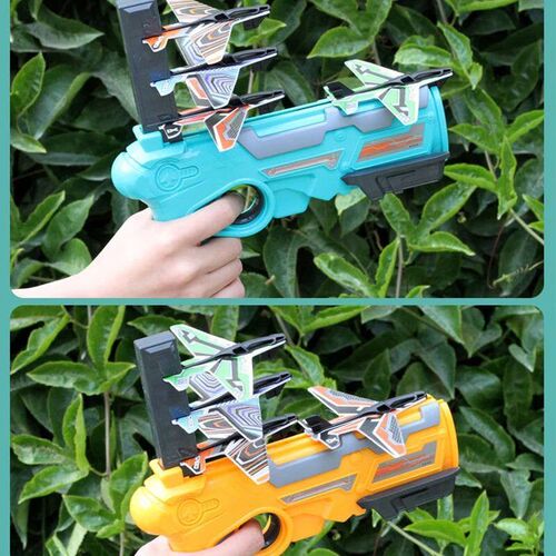 HOT!Airplane Launcher Bubble Catapult With 6 Small Plane To