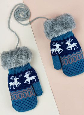 Baby Gloves Kids Girls Boys Mittens Winter Warm Plus Velvet