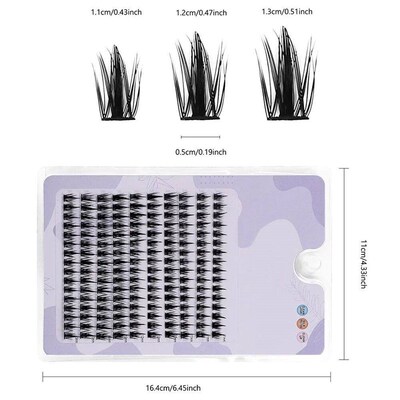 160 Rows Cluster Lashes Faux Mink Eyelashes Cluster Natural