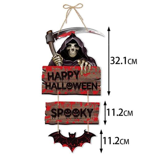 1Pcs Halloween Pumpkin Witch Bat Skeleton Hanging Decoration