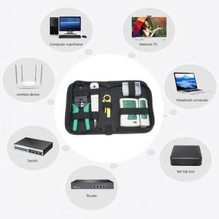 8Pcs/Set RJ11 RJ45 RJ12 Cable Tester Plier Portable Home LAN