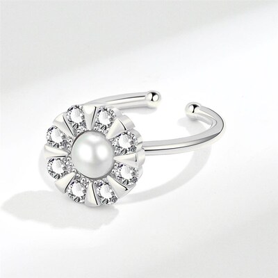 Rotating Adjustable Anxiety Relief Ring with Engraving and Z