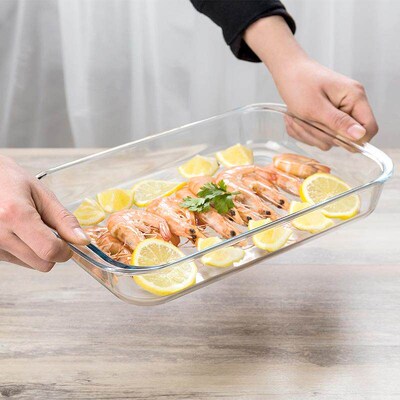 Toughened Pyrex baking tray family fish dish oblong