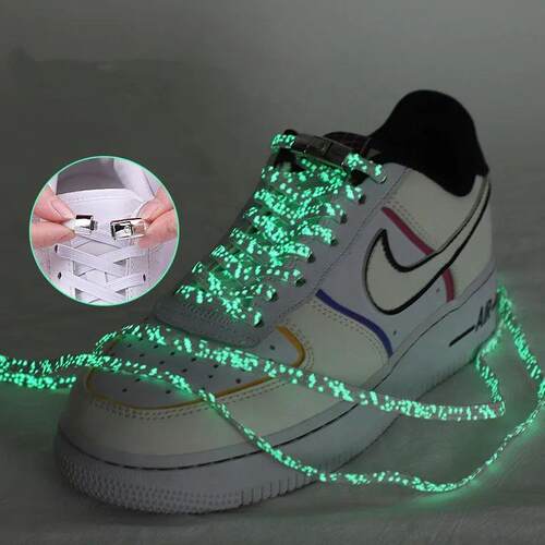 Lazy Magnet Metal Luminous Shoelaces Multicolor Magnetic Loc