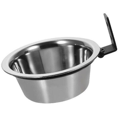 Dog Bowl Mounted Elevated Cages Anti Spill Water Stainless