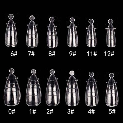 60Pcs Dual Nail Forms Extension Tips Mold Quick Buliding Fal