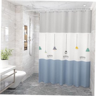The bathroom shower curtain checkered PEVA Environmental