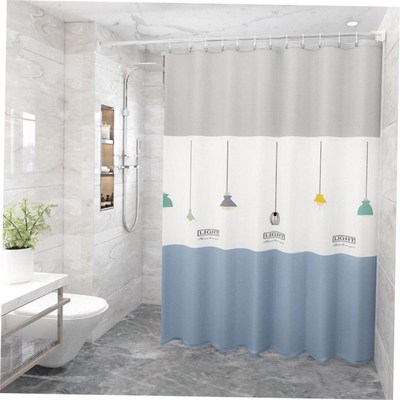 The bathroom shower curtain checkered PEVA Environmental