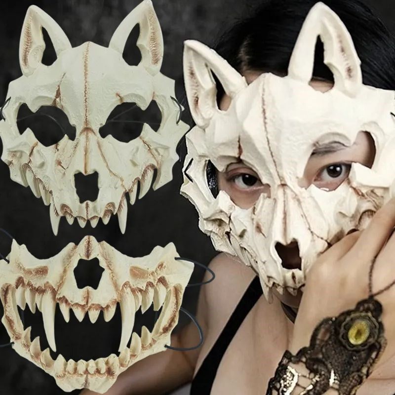 2023 masker tengkorak tulang topeng berdandan kostum untuk p - 实物图