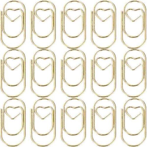 100 Pcs Metal Mini Paper Clips Diary Office 100pcs (Rose