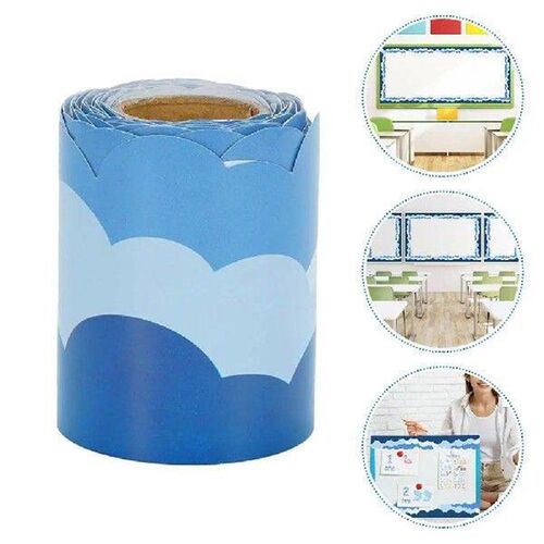 Cloud Shaped Border Sticker for Bulletin Board Decorations