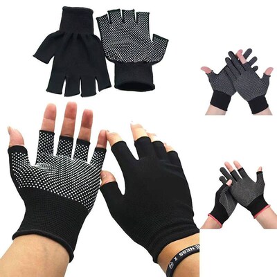 1 Pairs Bicycle Fingerless Gloves Lightweight Sunscreen Anti