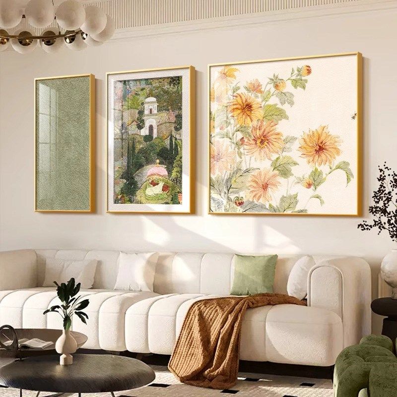 美拉德客厅装饰画复古艺术沙发背景墙壁画法式中古风202新款挂画,家居饰品,现代装饰画,淘宝优惠券,粉丝福利购,淘宝优惠卷