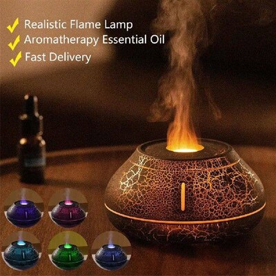 130ML Lava Flame Essential Oil Diffuser Rechargable USB