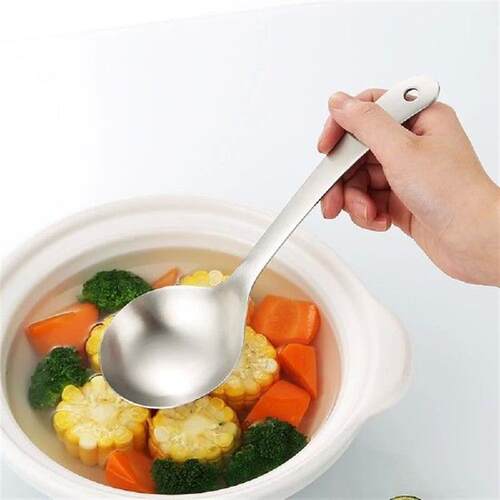 2pcs Kitchen Tableware 304 Stainless Steel Soup Ladle