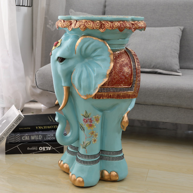 欧式高脚大象家居软装饰品客厅放花瓶凳摆件开业乔迁新居礼品,家居饰品,装饰摆件,淘宝优惠券,粉丝福利购,淘宝优惠卷