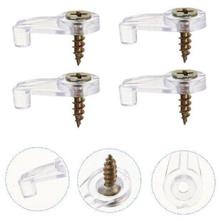 50 Pcs Glass Clip Mirror Fastening Clips Fixing Cabinet