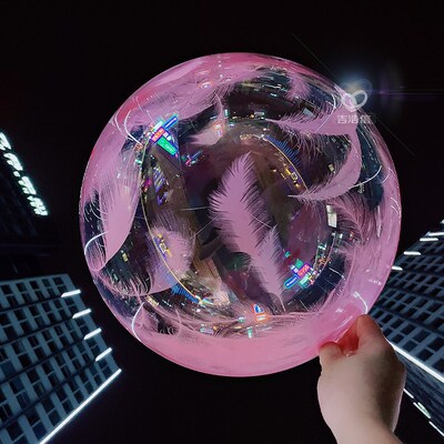 3PCS 20inch Feather BOBO Balloons Wedding Engagement Decorat