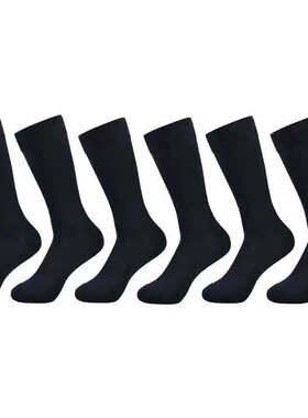 6 pairs  mens socks, long black cotton socks, high-quality
