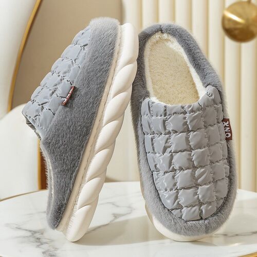 Winter Home Indoor Slippers AntiSlip House Cotton Shoes for