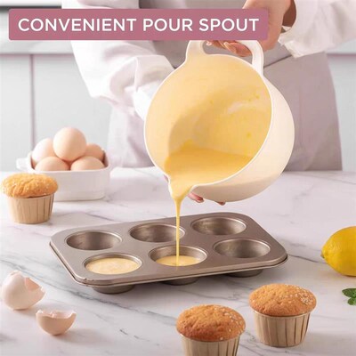 Nesting Plastic Mixing Bowl Non-Slip Pour Spouts and Handles