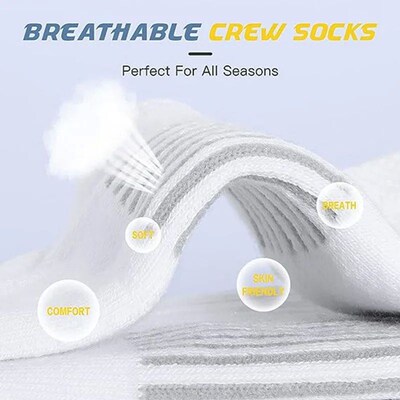 5 Pairs Autumn And Winter Mens Oversized Basketball Socks S