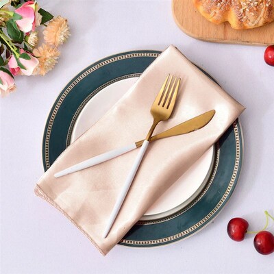 10pcs/lot 43*43cm Wedding Napkins Champagne Napkin Handkerch