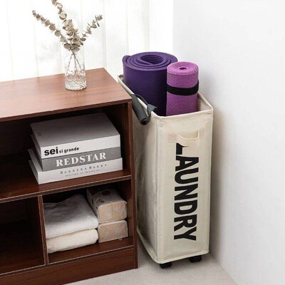 Foldable Dirty Laundry Basket for Bathroom Household Narrow