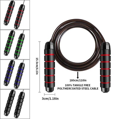 Rapid Speed Jump Rope Steel Wire Skipping Rope Exercise Adju