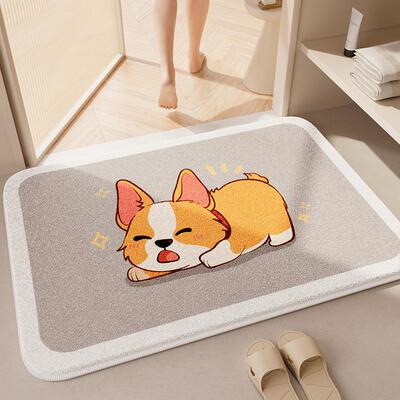 Absorbent felt bedroom entrance door mat bathroom rug