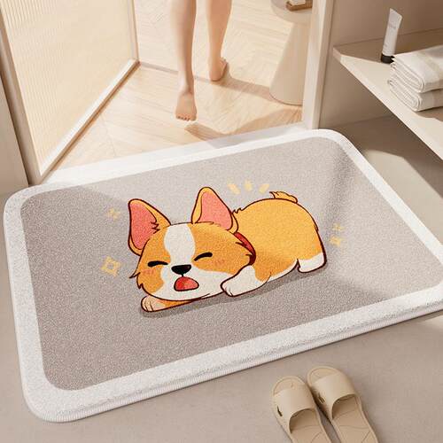 Absorbent felt bedroom entrance door mat bathroom rug